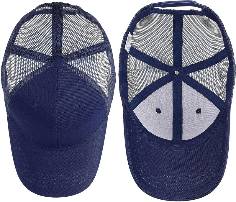 Falari Trucker Hat Baseball Cap Structured Plain Design 6 Panel, Adjustable Size - Image 4